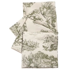 Greenwich Polo Club Σετ Πετσετες Φαγητου 40Χ40 Essential 3015 Ecru - Olive Ecru - Olive