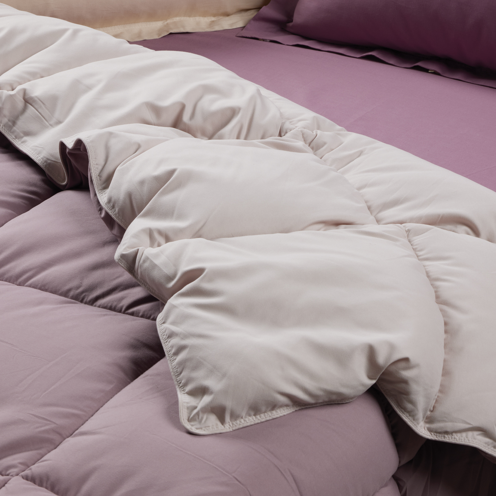 Das Home Παπλωμα Υπερδιπλο Happy 9691 Beige - Purple Beige - Purple - Image 2