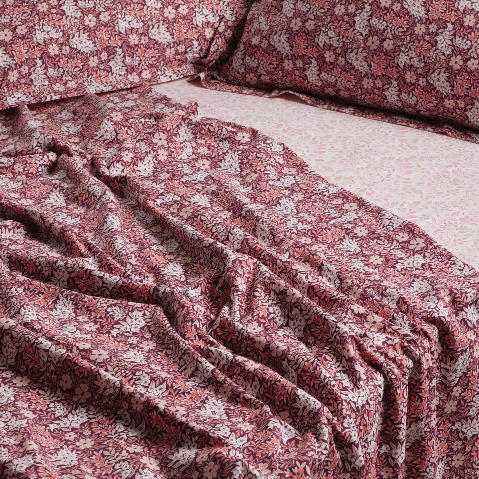 Das Home Σετ Παπλωματοθηκη Μονη Casual 5433 Bordeaux - Nude Bordeaux - Nude - Image 2