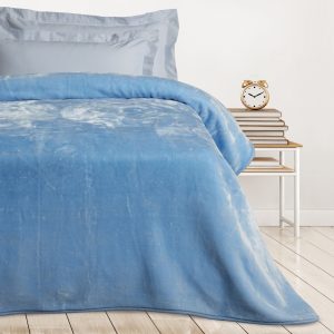 Das Kids Κουβερτα Velour Monh 0291 Baby Blue Baby Blue