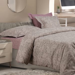 Das Home Σετ Σεντονια Μονα Με Λαστιχο Casual 5438 Grey - Lilac Grey - Lilac