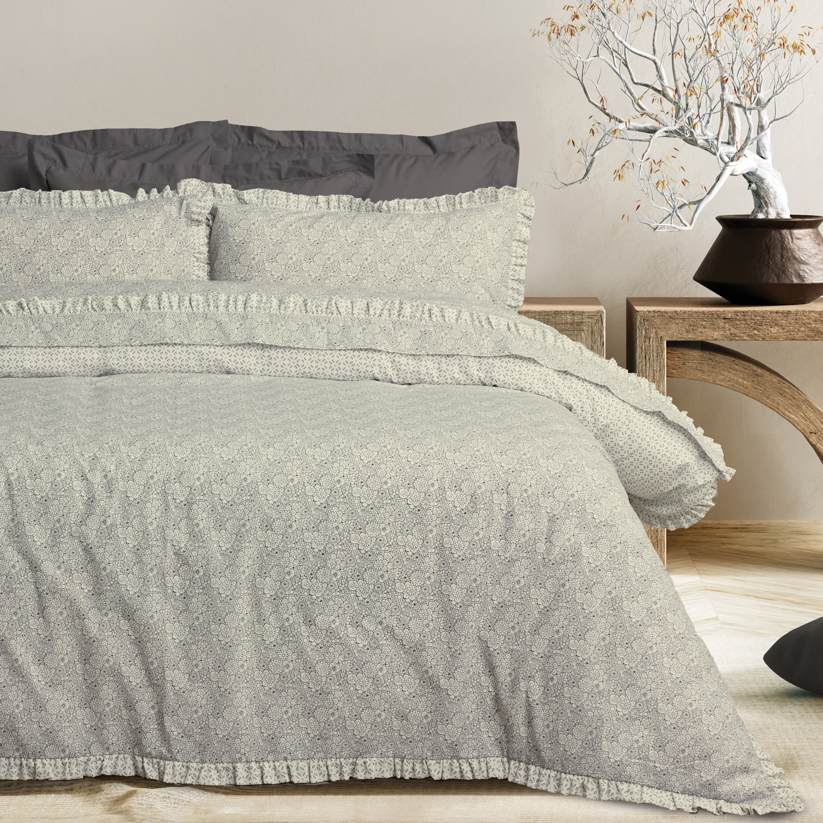 Das Home Σετ Σεντονια King Daily 3180 Beige - Black Beige - Black