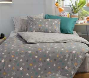 Nef-Nef Homeware ΠΑΙΔΙΚΑ ΣΕΤ ΣΕΝΤΟΝΙΑ ΒΑΜΒ. ΜΟΝΟ STARS ABOVE GREY