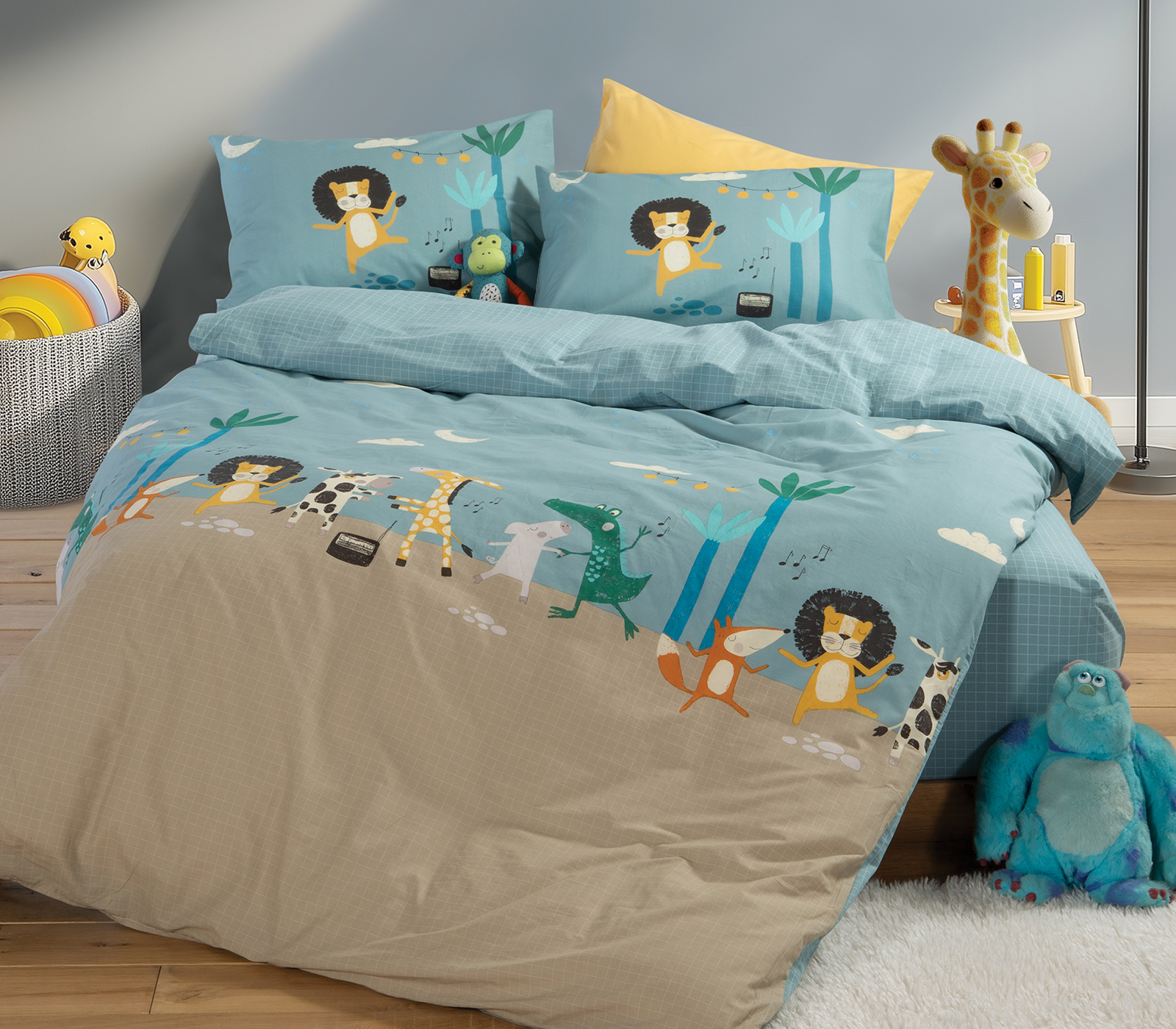 Nef-Nef Homeware ΠΑΙΔΙΚΑ ΣΕΤ ΣΕΝΤΟΝΙΑ ΒΑΜΒ. ΜΟΝΟ WILD DANCE BLUE
