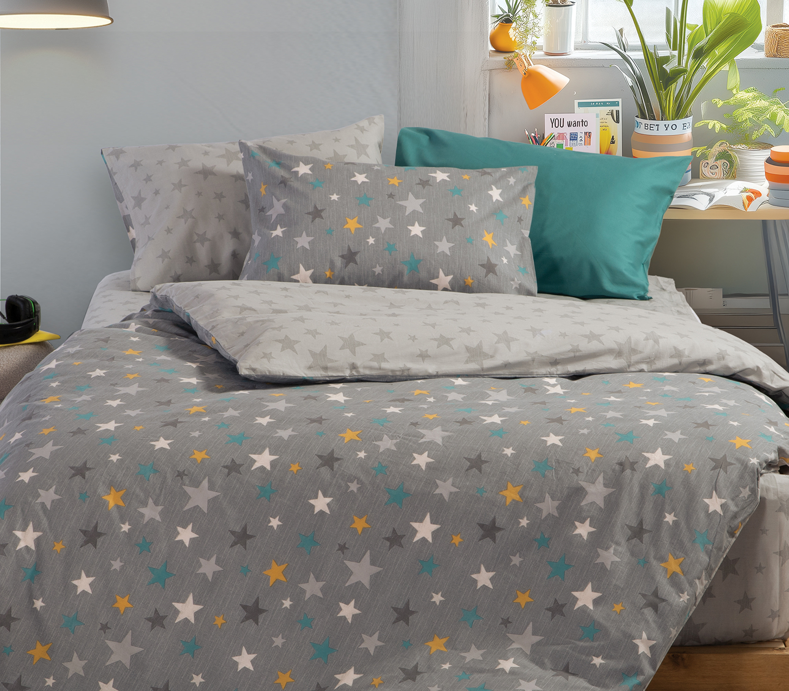 Nef-Nef Homeware ΠΑΠΛΩΜΑΤΟΘΗΚΗ ΒΑΜΒ.ΣΕΤ ΜΟΝΗ STARS ABOVE GREY
