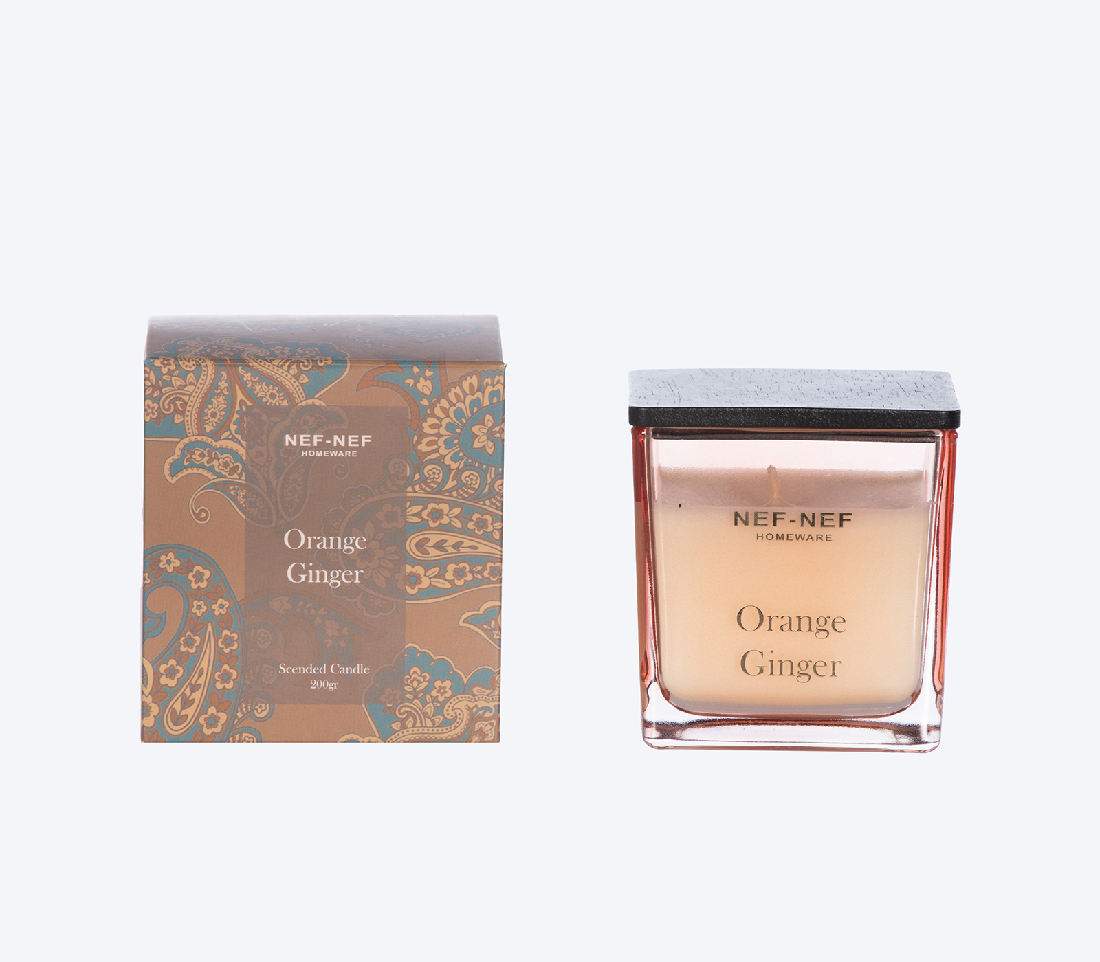 Nef-Nef Homeware ΑΡΩΜΑΤΙΚΟ ΚΕΡΙ ORANGE GINGER 25 200gr BORDO