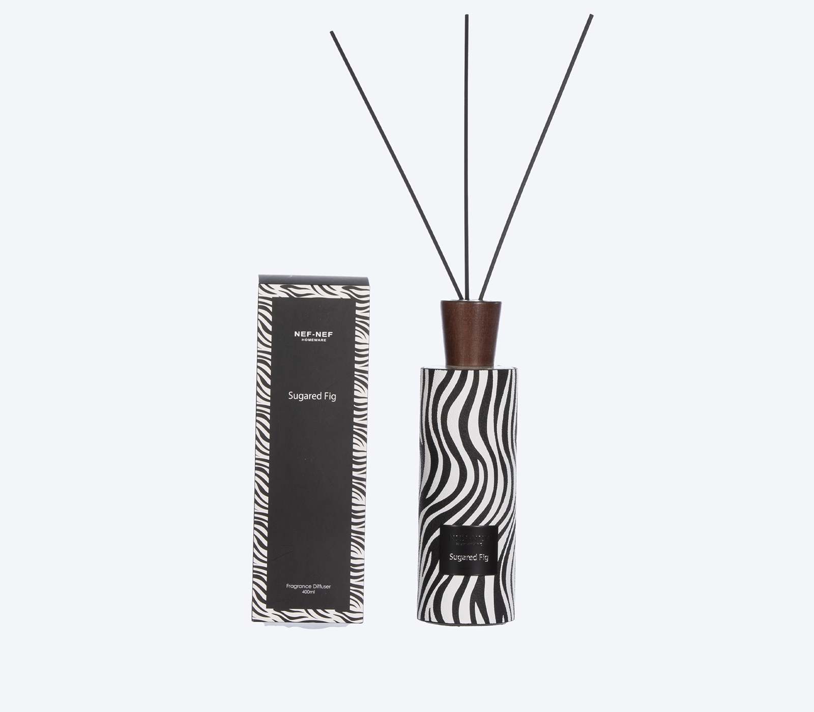 Nef-Nef Homeware ΑΡΩΜΑΤΙΚΟ ΧΩΡΟΥ ΣΤΙΚΣ SUGARED FIG 400ml BLACK/WHITE