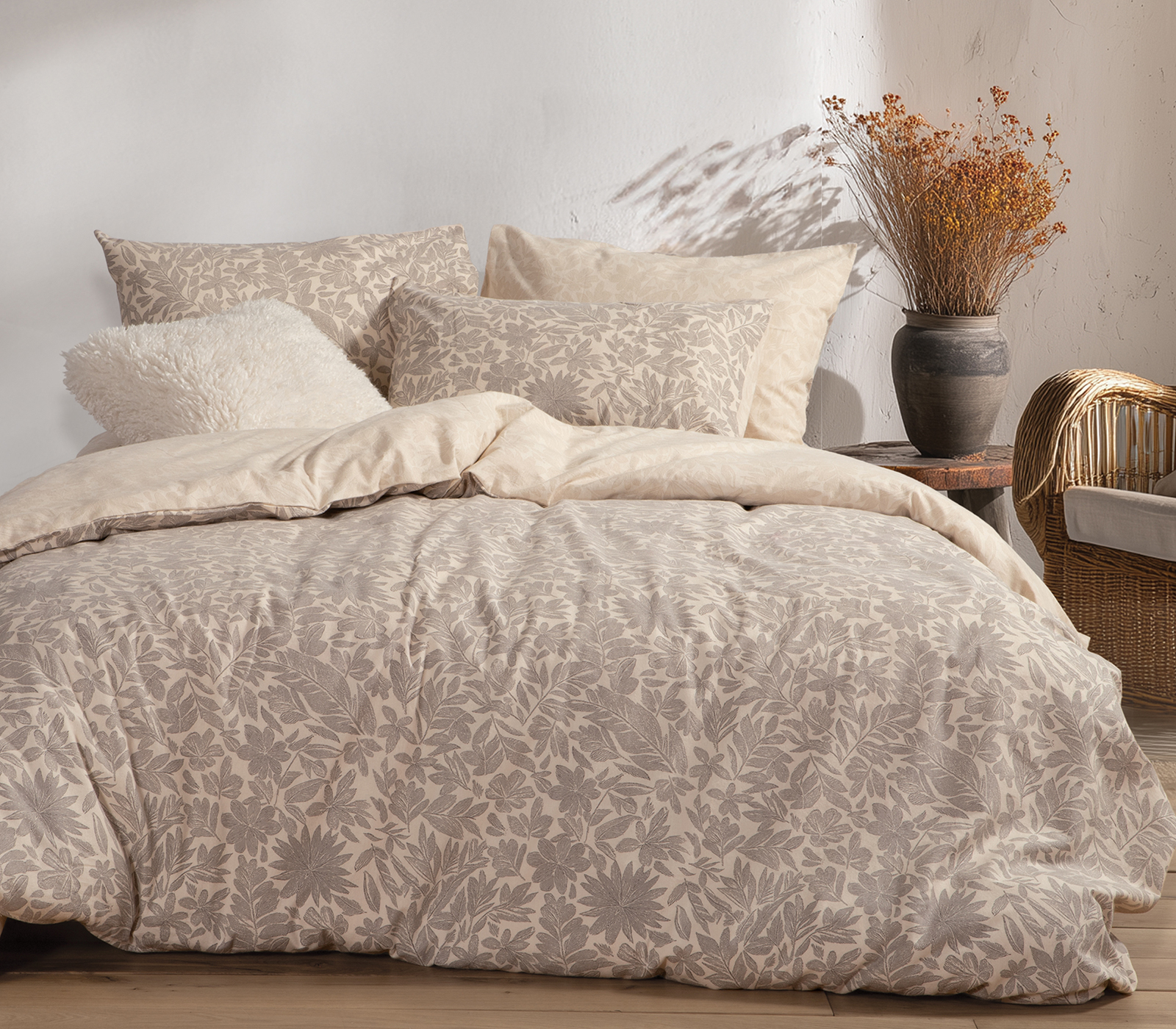 Nef-Nef Homeware ΠΑΠΛΩΜΑΤΟΘΗΚΗ ΦΑΝΕΛΈΝΙΑ ISSUAL ΣΕΤ MONΗ GREY