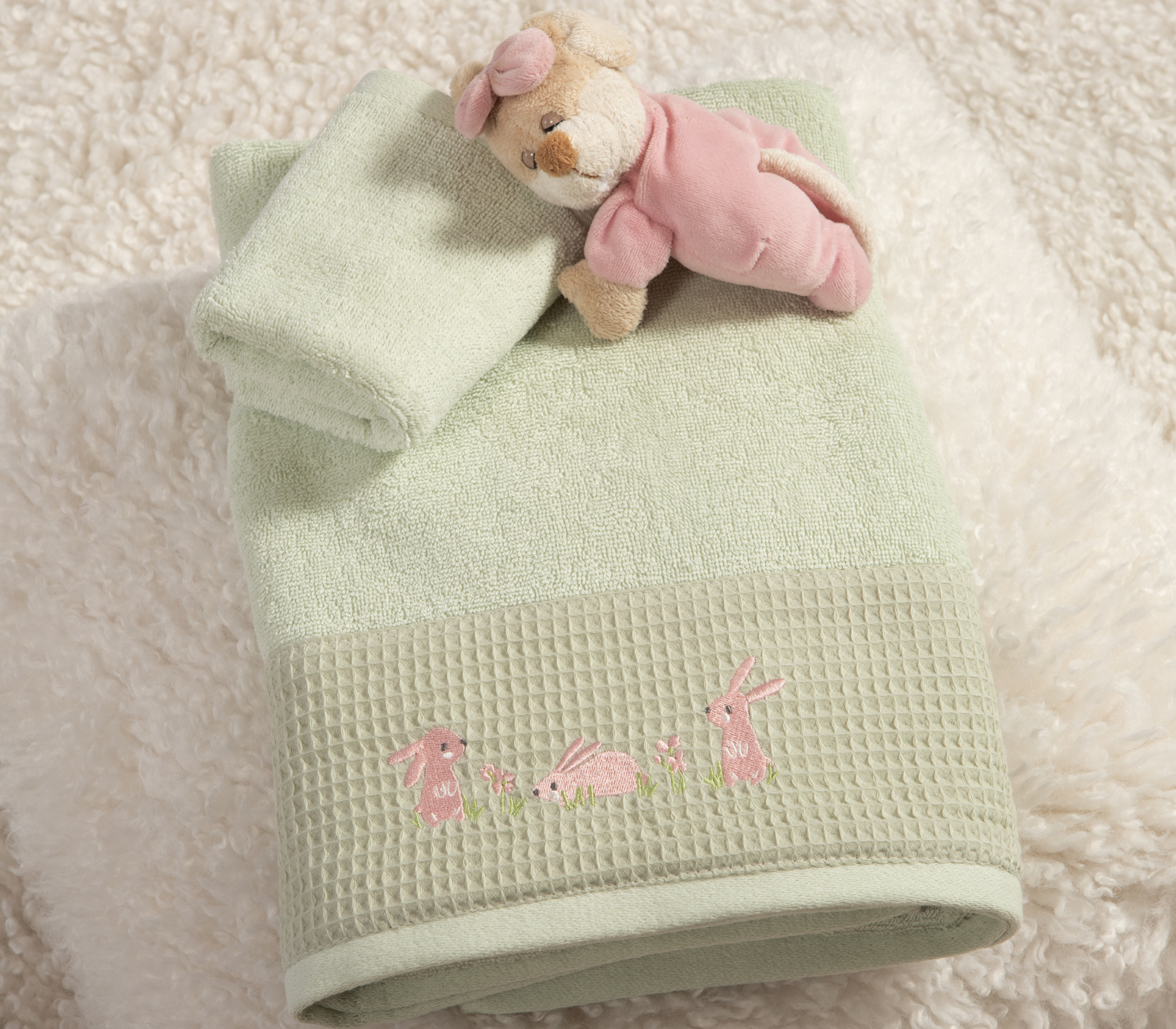 Nef-Nef Homeware ΠΕΤΣΕΤΑ BAMB COUNTRY BUNNY 2ΤΜΧ MINT