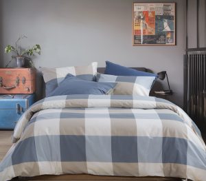 Nef-Nef Homeware ΠΑΠΛΩΜΑΤΟΘΗΚΗ ΒΑΜΒ.CASUAL CHECK ΣΕΤ Υ/ΠΛΗ DENIM 240x230