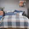 Nef-Nef Homeware Παπλωματοθήκη Casual Check Σετ Υπέρδιπλη 240x230 Denim