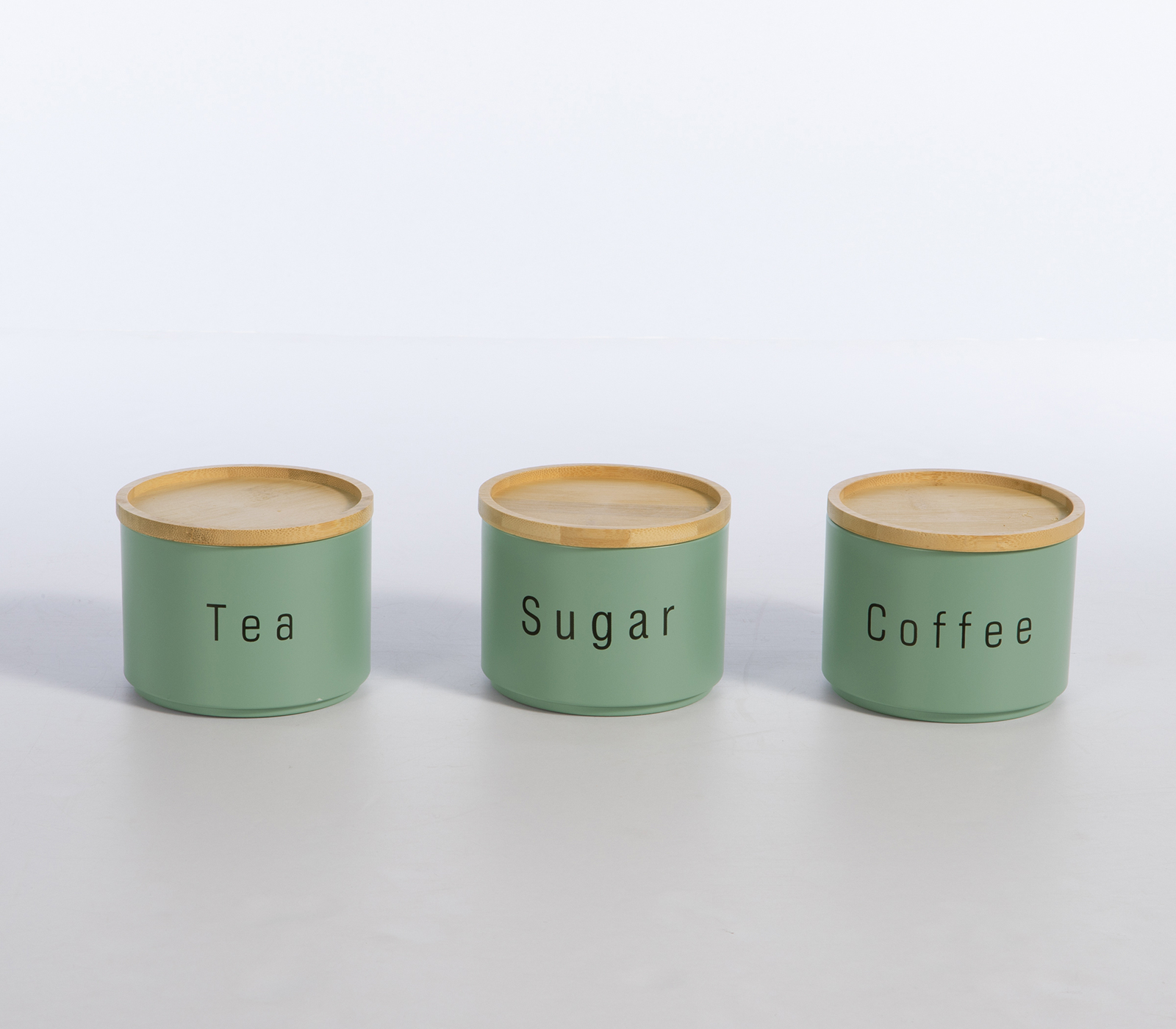 Nef-Nef Homeware Δοχείο Καφέ-Τσάι-Ζάχαρη 3 Τεμ. 12x12x8.8 GREEN