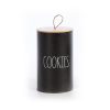 Nef-Nef Homeware Δοχείο Για Μπισκότα Μεταλλικό 'Cookies' 12x12x20 Black