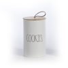 Nef-Nef Homeware Δοχείο Για Μπισκότα Μεταλλικό 'Cookies' 12x12x20 White