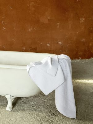 Nima Hotelling Πετσέτα 50x100 Ritz - White - Πενιέ 600gsm - 100% Βαμβάκι Λευκό