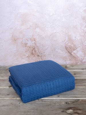 Nima Home Κουβέρτα Υπέρδιπλη 220x240 Habit - Blue Μπλε