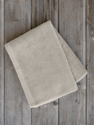Nima Hotelling Πετσέτα 80x180 Πισίνας Plaza - Sand Beige - VAT Dyed 460gsm - 100% Βαμβάκι Μπεζ