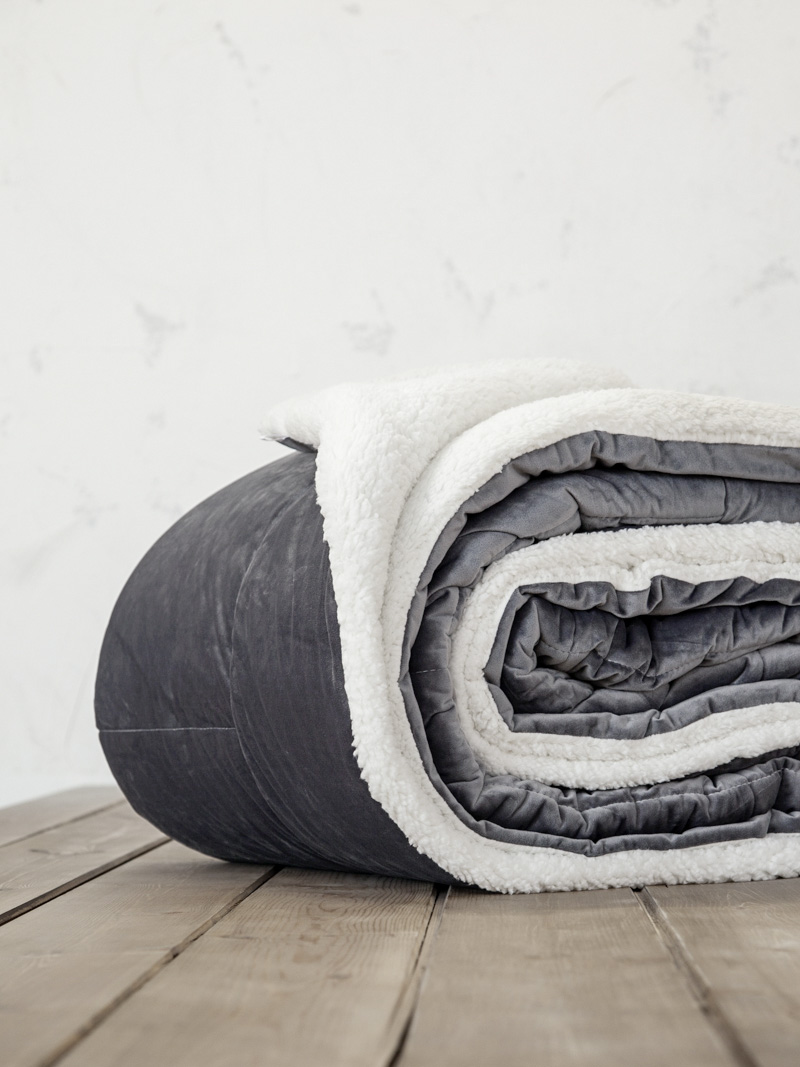 Nima Home Κουβέρτα/Πάπλωμα Γίγας 240x260 - Nuan Dark Gray Γκρι - Image 2