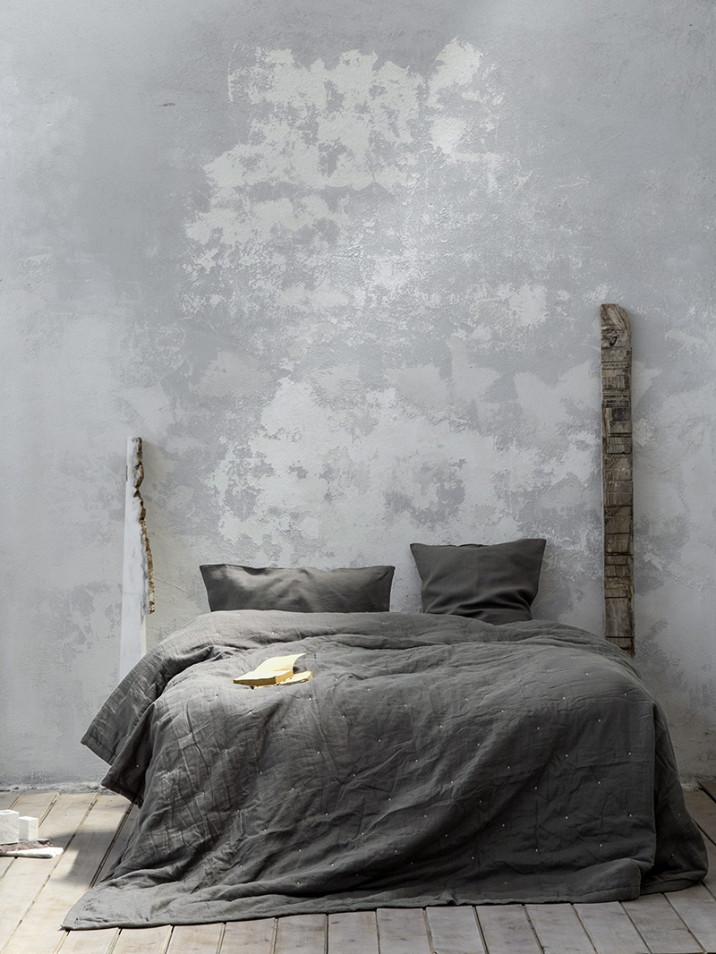 Nima Home Κουβερλί Γίγας Linen - Dark Gray Γκρι