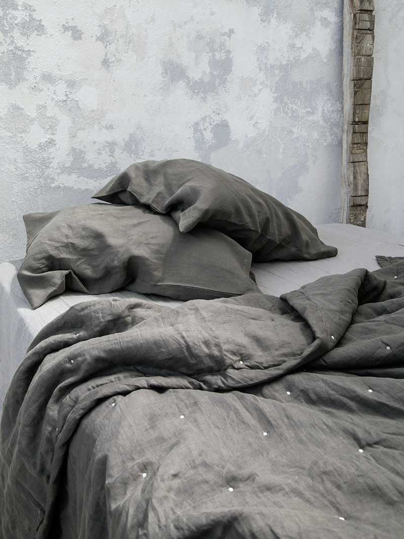 Nima Home Κουβερλί Γίγας Linen - Dark Gray Γκρι - Image 2