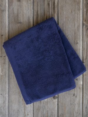 Nima Hotelling Πετσέτα 80x180 Πισίνας Plaza - Navy - VAT Dyed 460gsm - 100% Βαμβάκι Μπλε