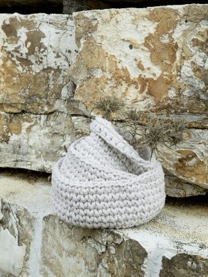 Nima Home Καλάθι 28x15 - Panier Ivory Εκρού