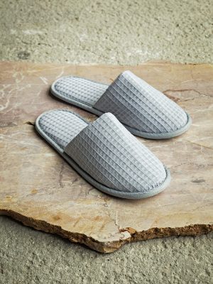 Nima Hotelling Παντόφλες Γκρι Πικέ - Eva sole Γκρι