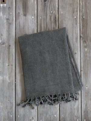 Nima Home Πετσέτα/Παρεό 85x170 - Vira Dark Gray Μαύρο