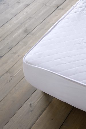 Nima Home Επίστρωμα 120x200+30 Abbraccio - Καπιτονέ με Φούστα Ύφασμα Λευκό