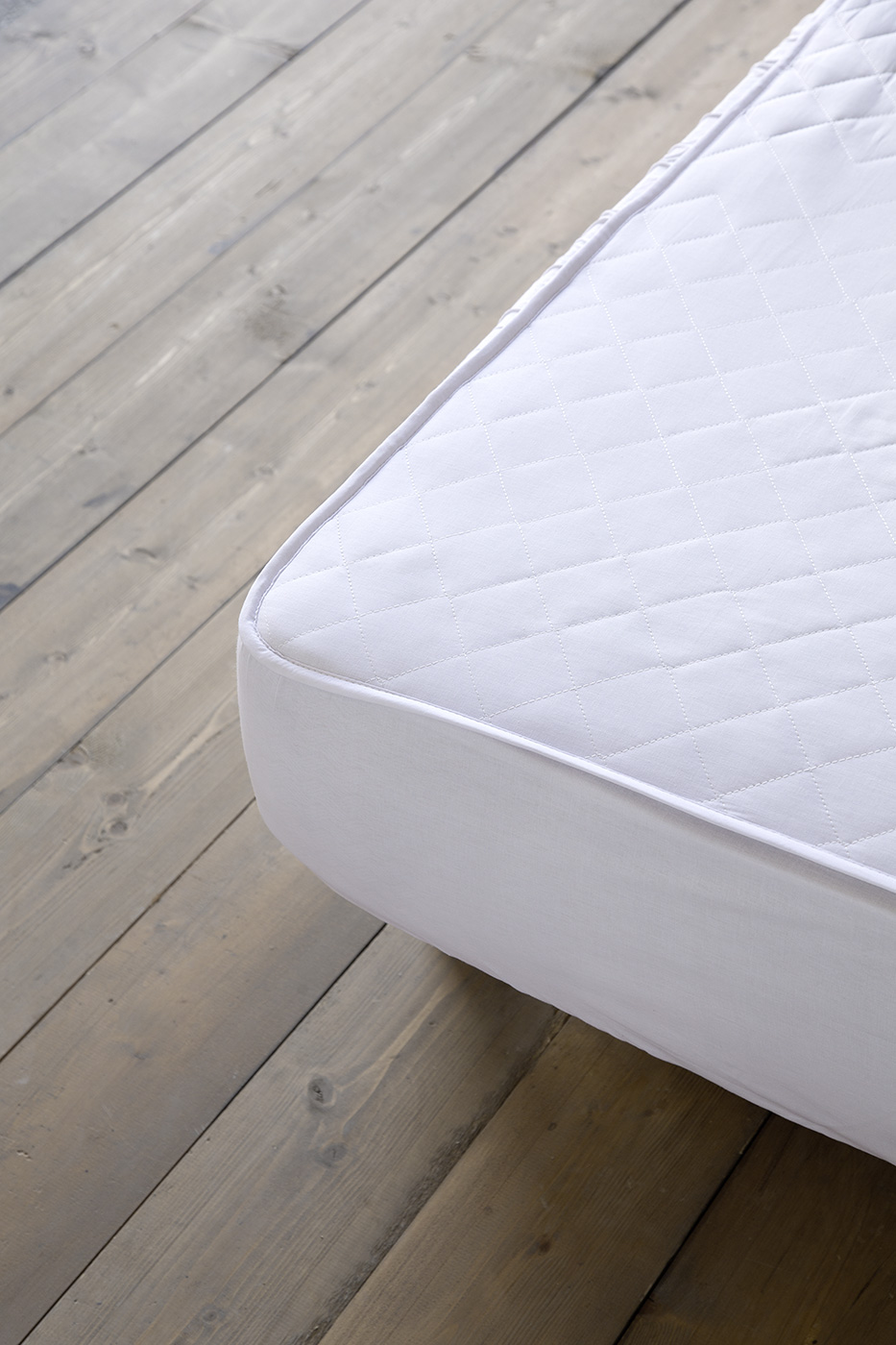 Nima Home Επίστρωμα 120x200+30 Abbraccio - Καπιτονέ με Φούστα Ύφασμα Λευκό