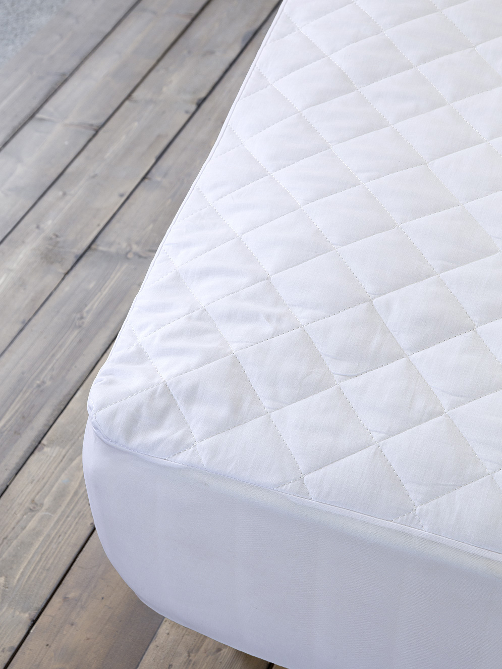 Nima Home Επίστρωμα 120x200+30 Abbraccio - Καπιτονέ με Φούστα Ύφασμα Λευκό - Image 2