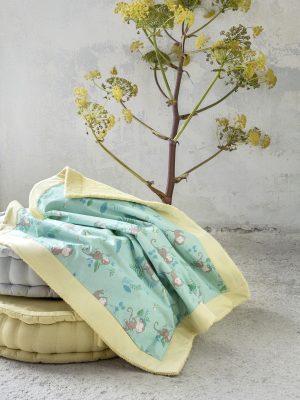 Nima Bebe Πετσέτα Θαλάσσης 75x75 - Affe Πράσινο, Κίτρινο