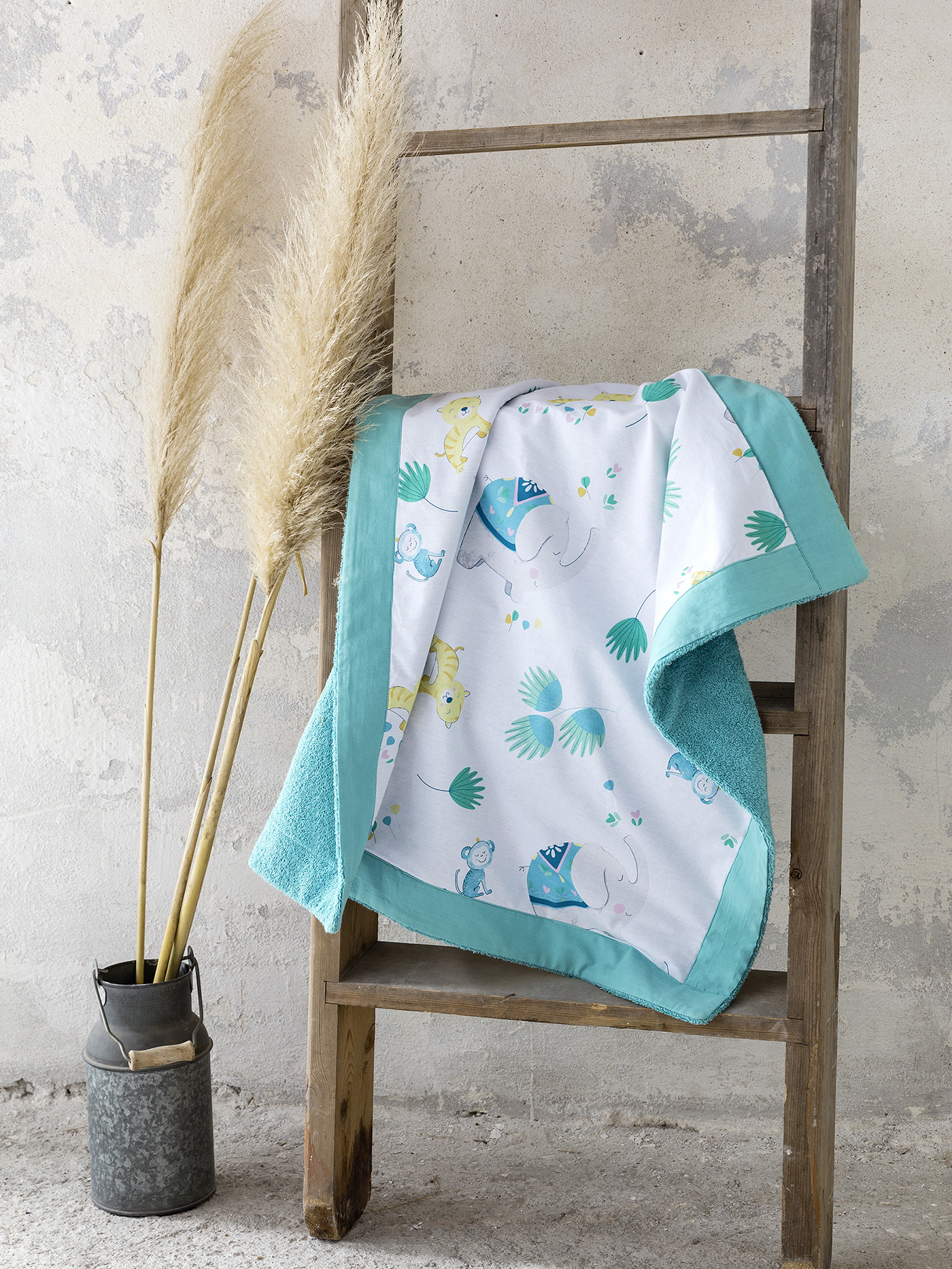 Nima Bebe Πετσέτα Θαλάσσης 75x75 - Chirpy Μπλε, Κίτρινο