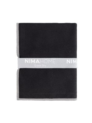 Nima Home Πετσέτα Γυμναστηρίου 50x90 - Riva Black Μαύρο