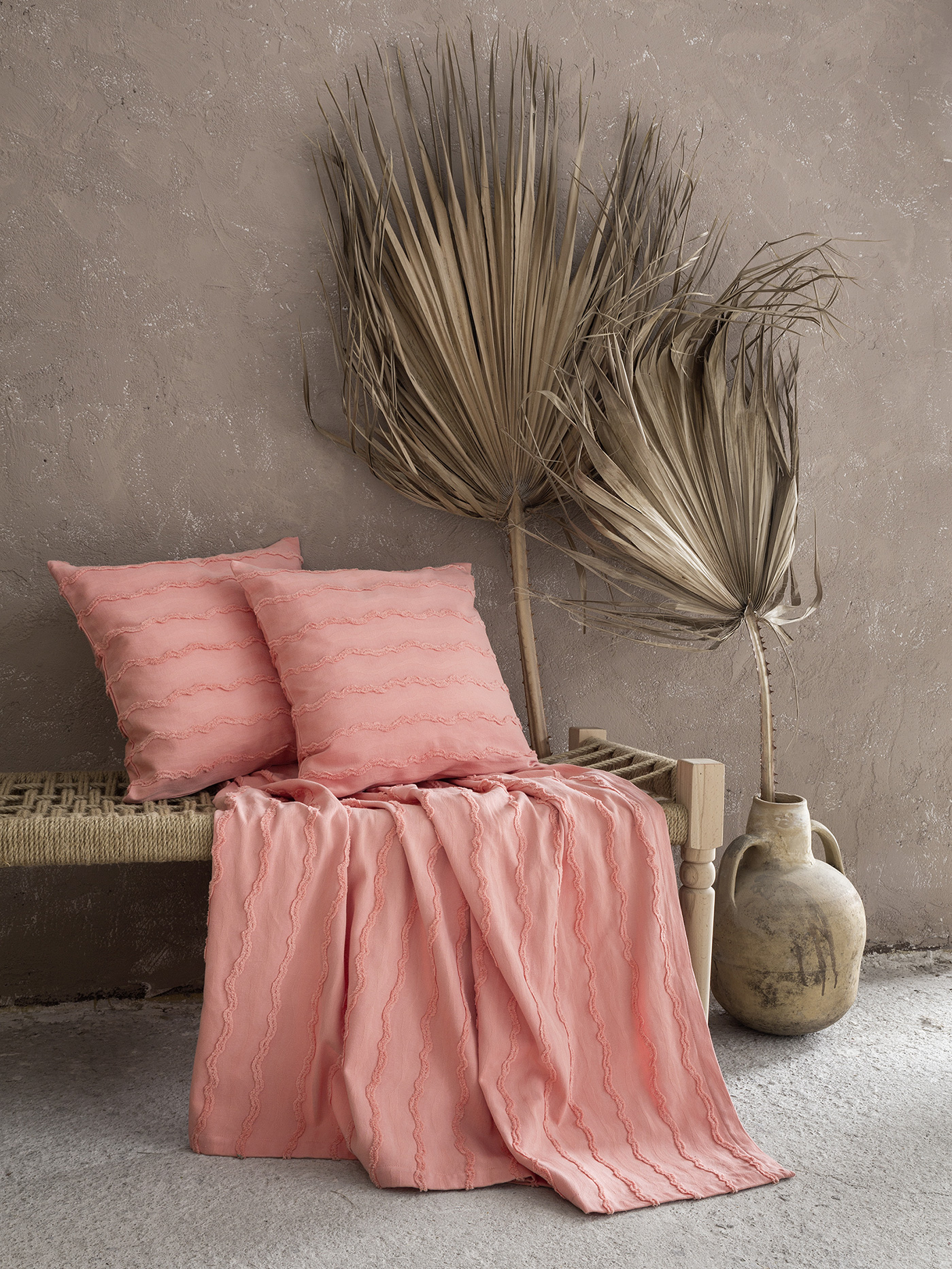 Nima Home Διακοσμητικό Ριχτάρι καναπέ 130x170 - Oleada Coral Κοραλί