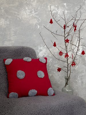 Nima Home Διακοσμητικό μαξιλάρι 45x45 - Borla Red Κόκκινο