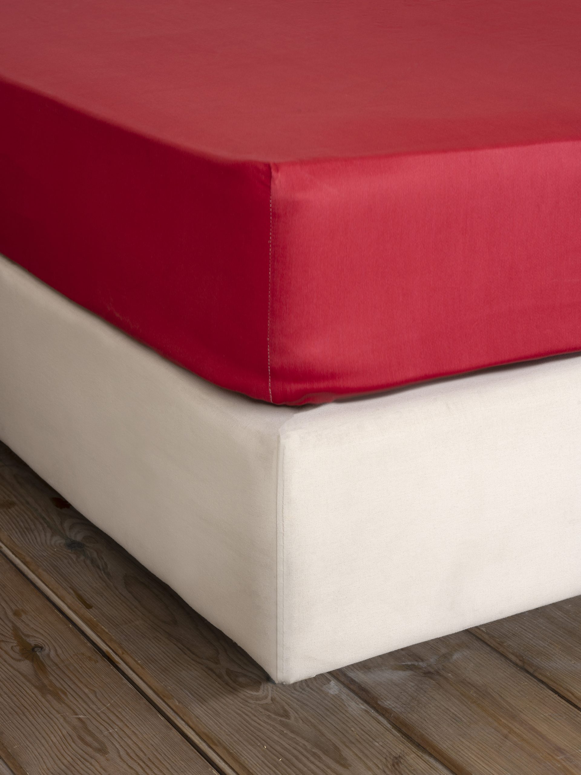 Nima Home Σεντόνι Γίγας με Λάστιχο Superior Satin - Red Κόκκινο