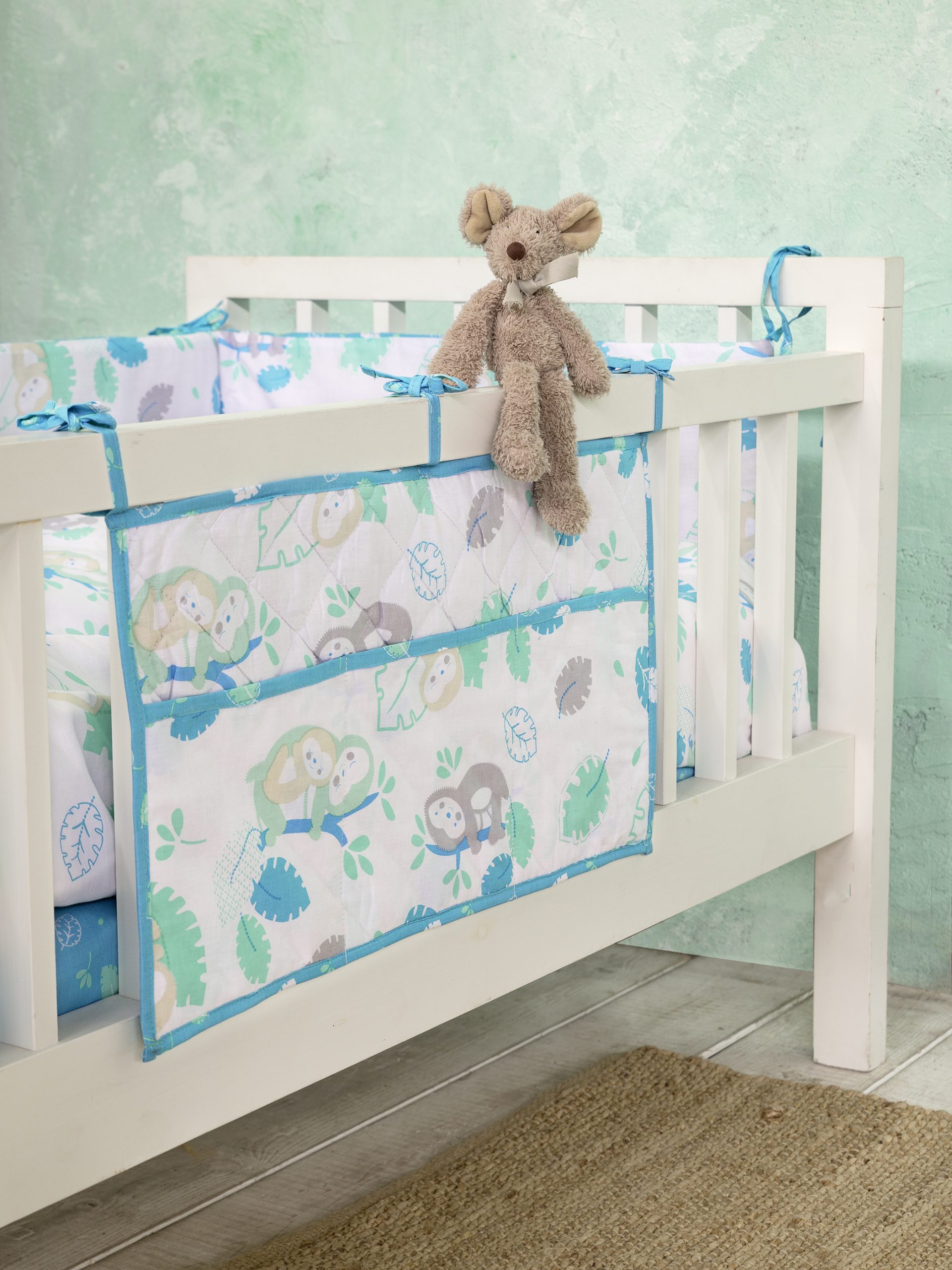 Nima Bebe Βρεφική θήκη οργάνωσης 60x30 - Cuddly Μπλε, Πράσινο