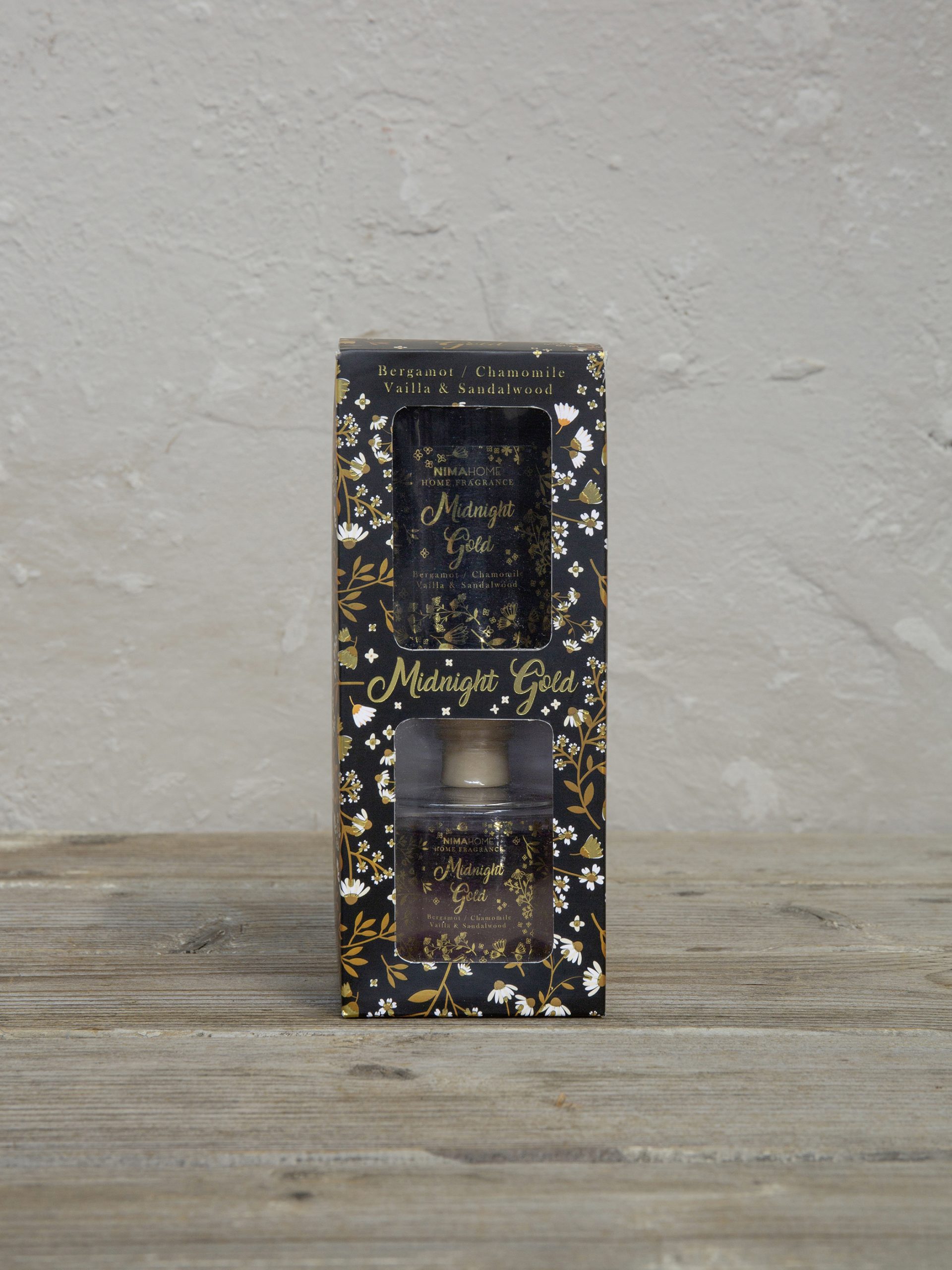 Nima Home Σετ Αρωματικό Χώρου με Στικ 100ml & Αρωματικό Κερί 130gr - Midnight Gold - Image 2