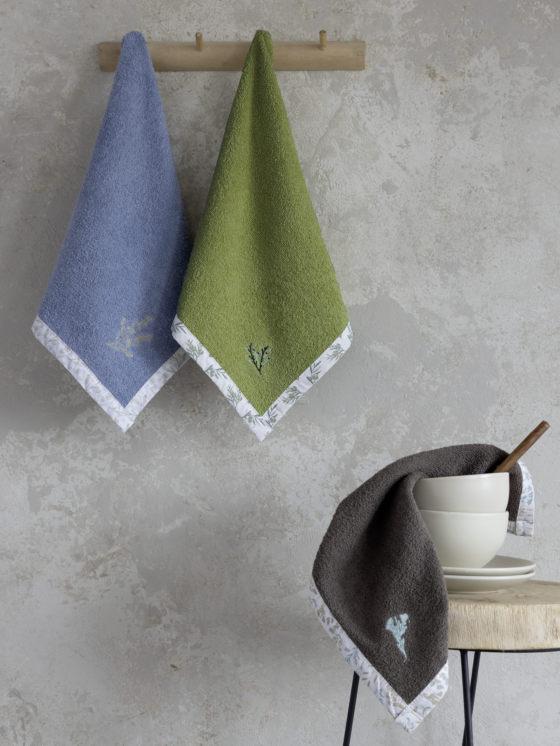 Nima Home Πετσέτα Κουζίνας 40x40 - Tarragon Καφέ - Image 2