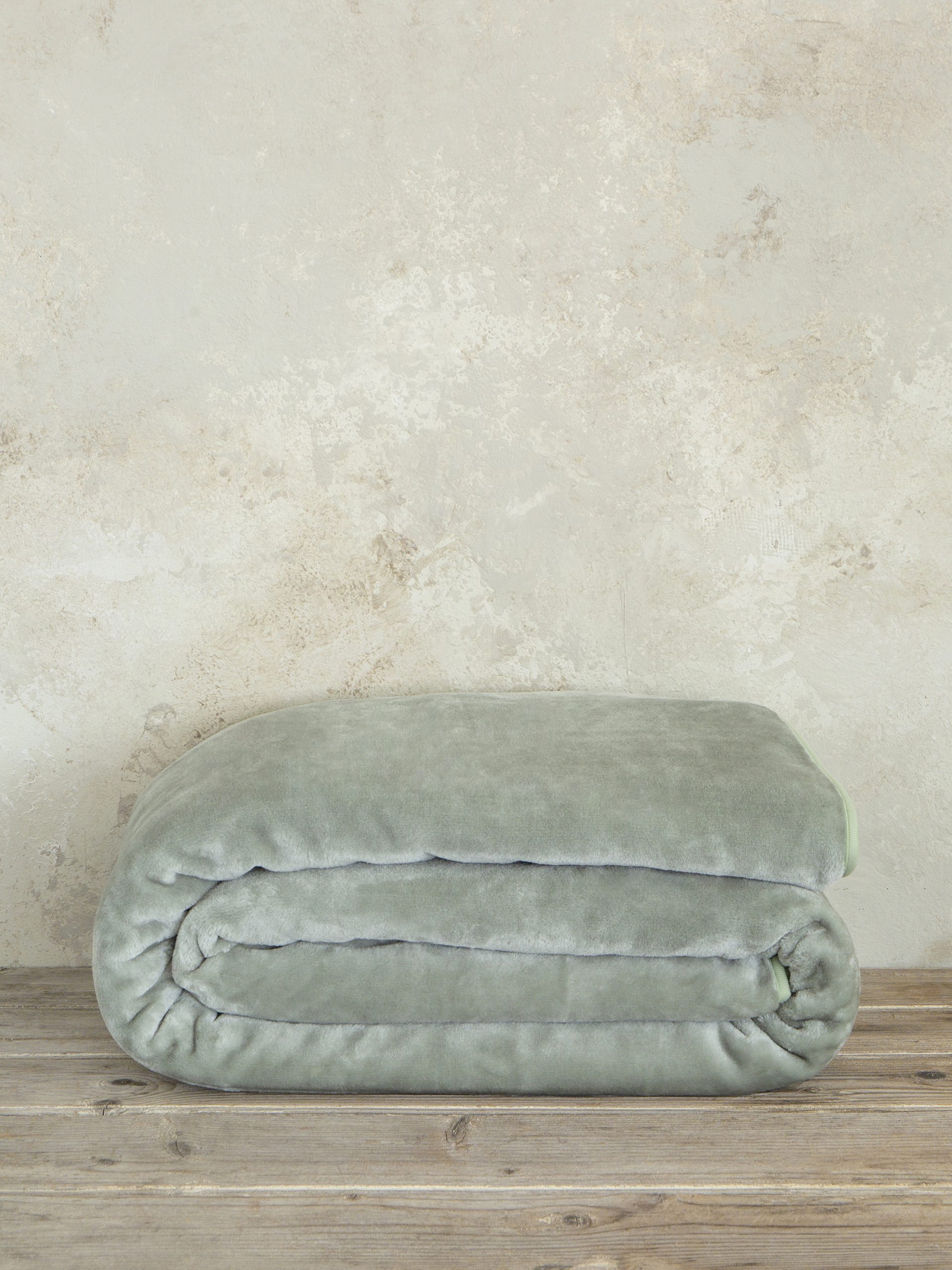 Nima Home Κουβέρτα Βελουτέ Γίγας 240x260 Coperta - Sage Green Πράσινο - Image 2