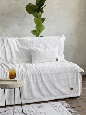 Nima Home Κουβέρτα καναπέ 130x170 - Velure Cream Εκρού