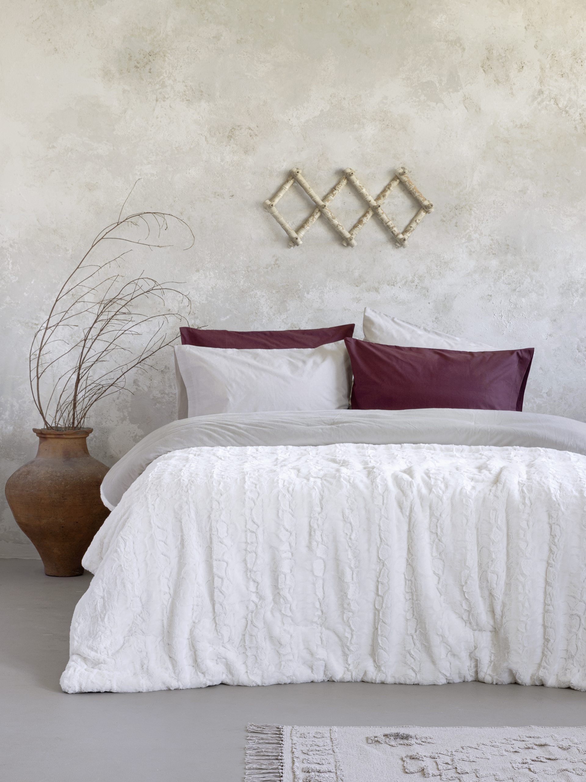 Nima Home Κουβέρτα/Πάπλωμα Μονό 160x220 - Velure Cream Εκρού