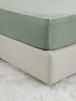 Nima Home Σεντόνι Υπέρδιπλο με Λάστιχο - Tender Rock Green Πράσινο