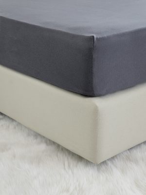 Nima Home Σεντόνι Μονό με Λάστιχο - Tender Dark Gray Γκρι