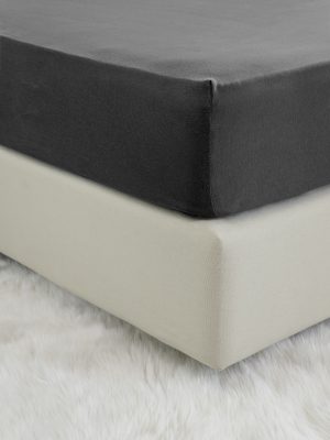 Nima Home Σεντόνι Υπέρδιπλο με Λάστιχο - Tender Black Μαύρο