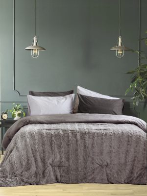 Nima Home Κουβέρτα/Πάπλωμα Μονό 160x220 - Velure Cigar Beige Μπεζ