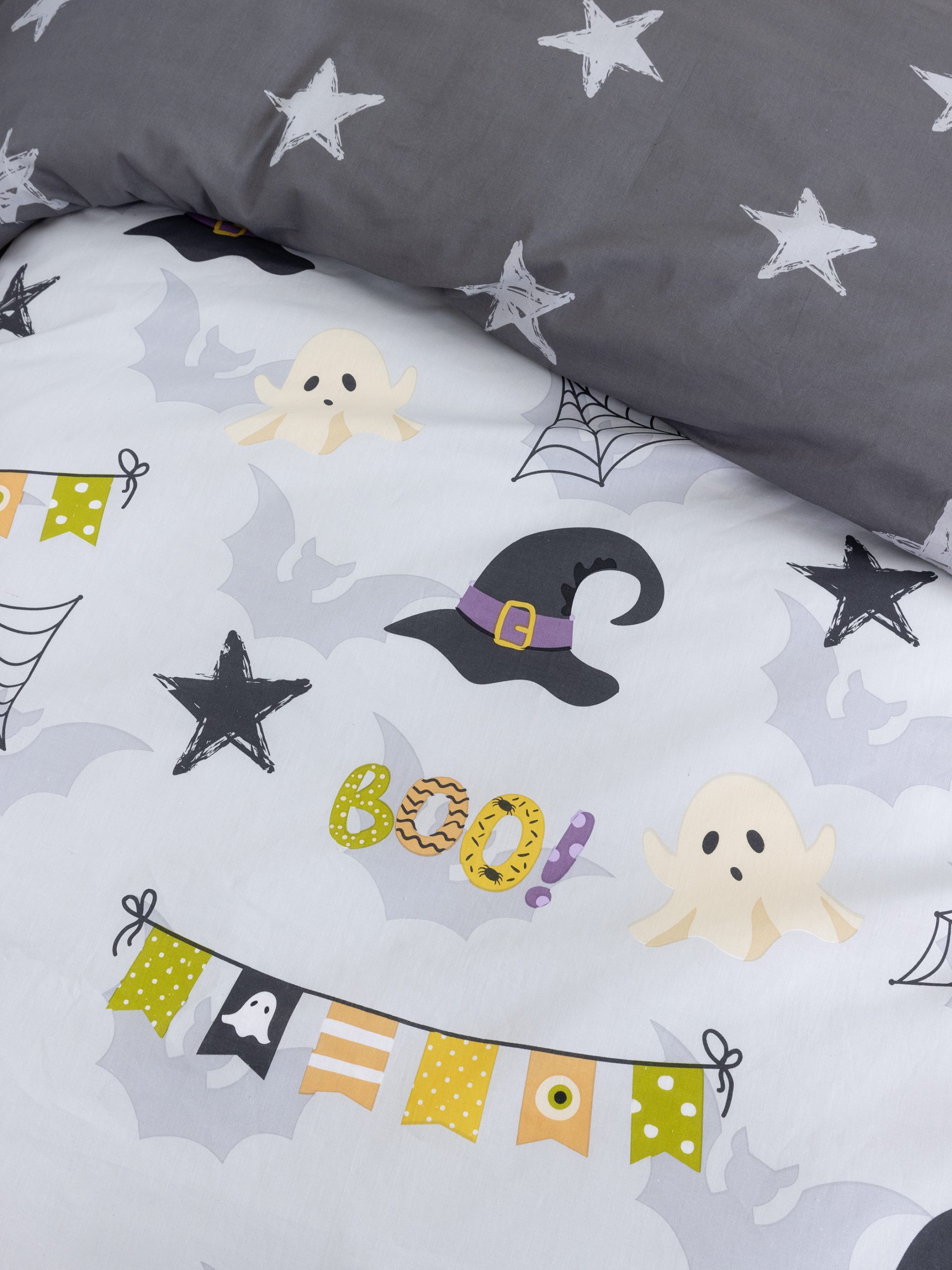 Nima Kids Σετ Σεντόνια Μονά με Λάστιχο - Boo! Γκρι - Image 2