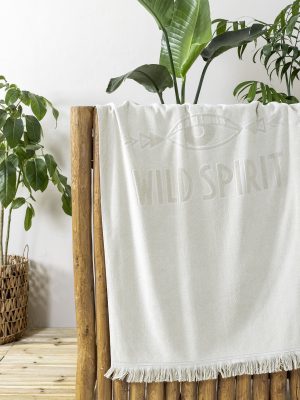 Nima Home Πετσέτα Θαλάσσης 90x160 - Wild Spirit Jacquard Μπεζ