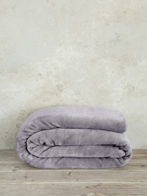 Nima Home Κουβέρτα Βελουτέ Ημίδιπλη 180x240 Coperta - Smoky Lilac Λιλά
